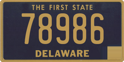 DE license plate 78986