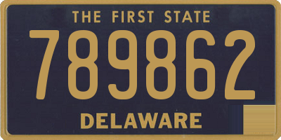 DE license plate 789862