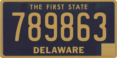 DE license plate 789863