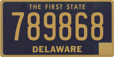 DE license plate 789868