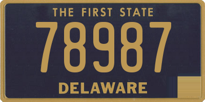 DE license plate 78987