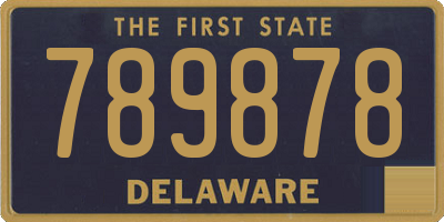 DE license plate 789878