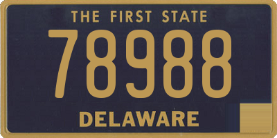 DE license plate 78988
