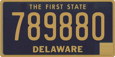 DE license plate 789880