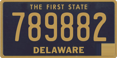 DE license plate 789882