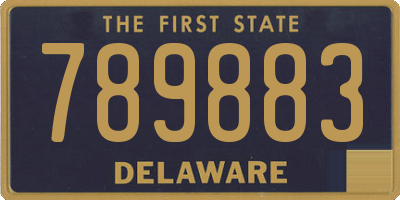 DE license plate 789883