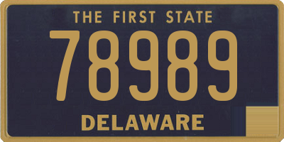 DE license plate 78989