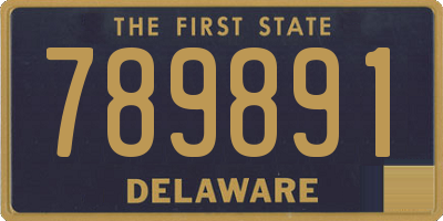 DE license plate 789891