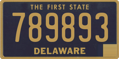 DE license plate 789893