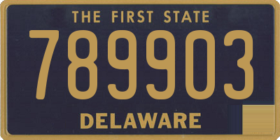 DE license plate 789903