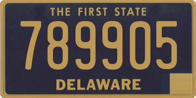 DE license plate 789905