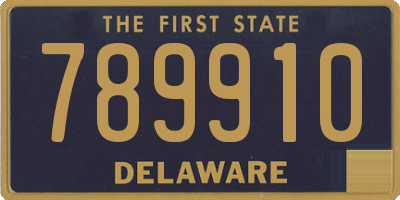 DE license plate 789910