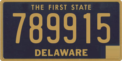 DE license plate 789915