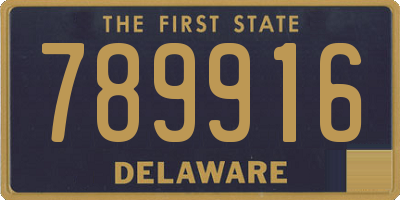 DE license plate 789916