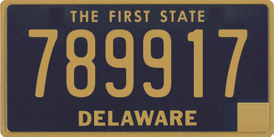 DE license plate 789917