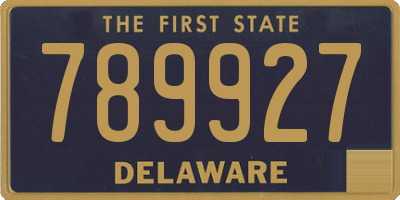 DE license plate 789927