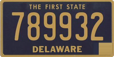 DE license plate 789932