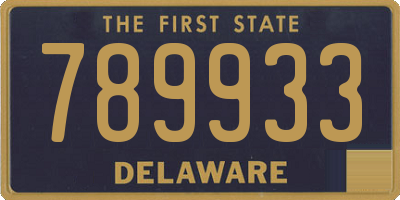 DE license plate 789933