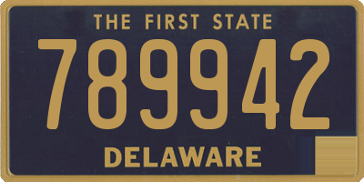 DE license plate 789942