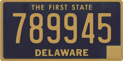DE license plate 789945