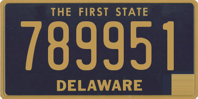 DE license plate 789951