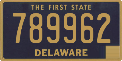 DE license plate 789962