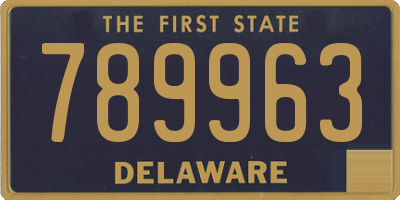 DE license plate 789963