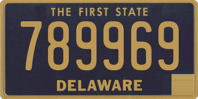 DE license plate 789969