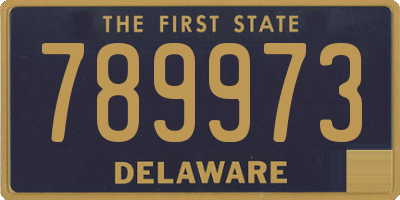 DE license plate 789973
