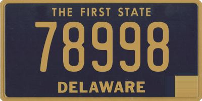 DE license plate 78998