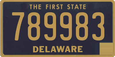 DE license plate 789983