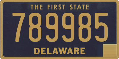 DE license plate 789985
