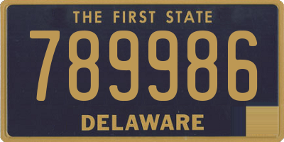 DE license plate 789986