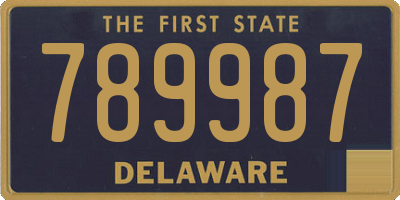 DE license plate 789987