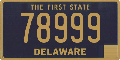 DE license plate 78999