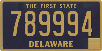 DE license plate 789994