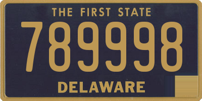 DE license plate 789998