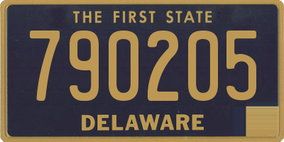 DE license plate 790205