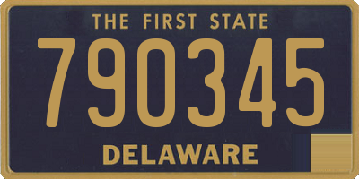 DE license plate 790345