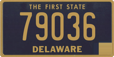 DE license plate 79036
