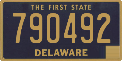 DE license plate 790492