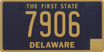 DE license plate 7906
