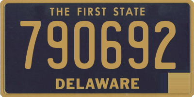 DE license plate 790692