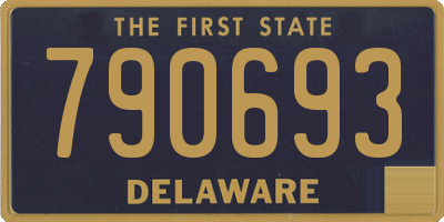 DE license plate 790693