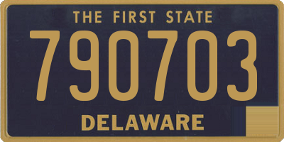 DE license plate 790703
