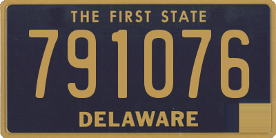 DE license plate 791076
