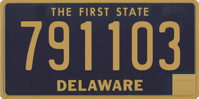DE license plate 791103