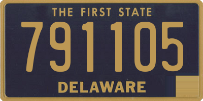 DE license plate 791105