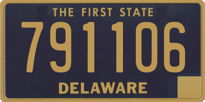 DE license plate 791106