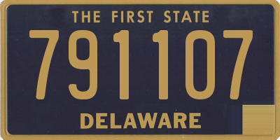 DE license plate 791107